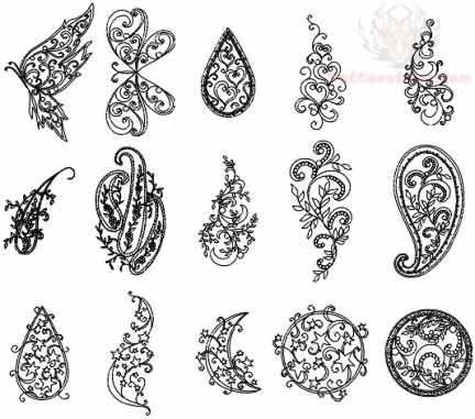Besy Paisley Pattern Tattoo Designs